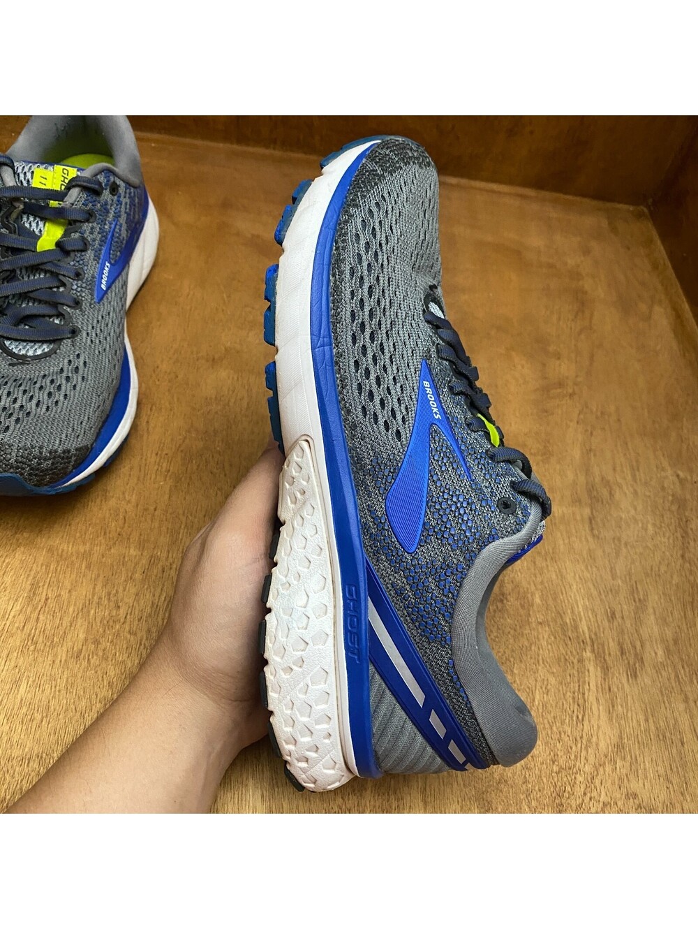 Brooks Ghost 11 Shoes Mens Sz 8 Gray Blue Athletic Running Sneakers 1102881D006 - Picture 10 of 15